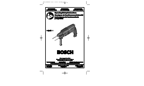 Bosch Power Tools Power Hammer 11250VSR User Manual