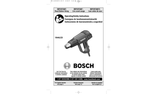 Bosch Power Tools Impact Driver LCD User Manual