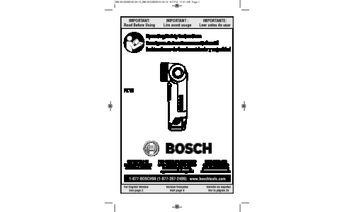 Bosch Power Tools Home Safety Product CLPK31-120 User Manual