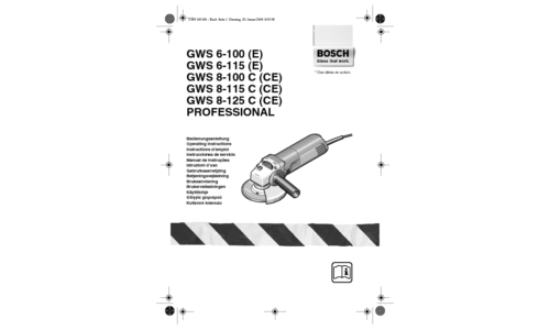 Bosch Power Tools Grinder GWS 6-100 (E) User Manual