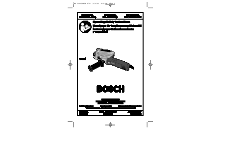 Bosch Power Tools Grinder 1775E User Manual