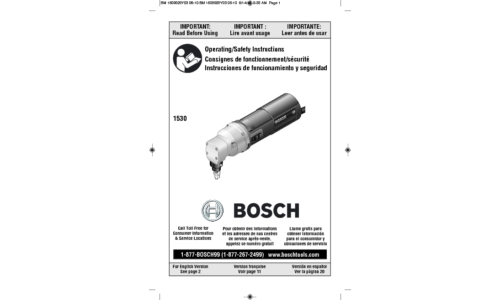 Bosch Power Tools Grinder 1530 User Manual