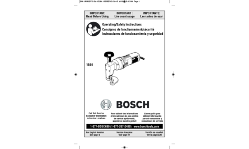 Bosch Power Tools Grinder 1506 User Manual