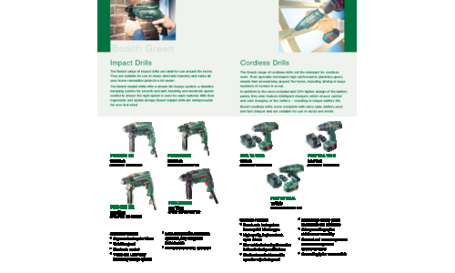 Bosch Power Tools Drill Cordless Drills User Manual