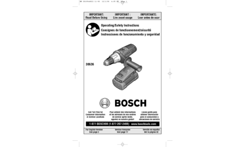 Bosch Power Tools Drill 38636 User Manual