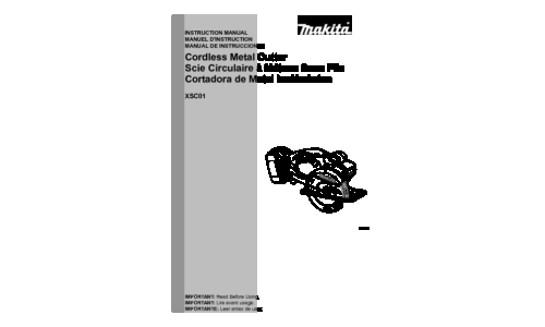 Makita XSC01, XT1501, XSC01T, XSC01Z User Manual