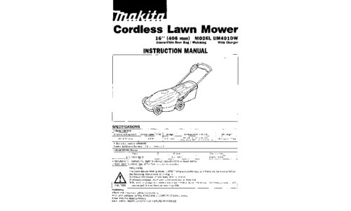 Makita UM40LDW User Manual