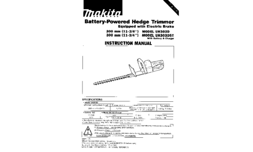 Makita UH303DST User Manual