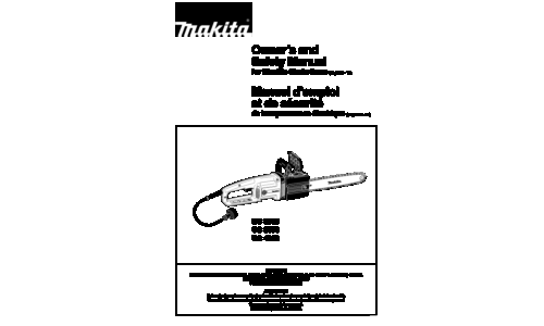 Makita UC 3000, UC 3500, UC 4000 Technical Data