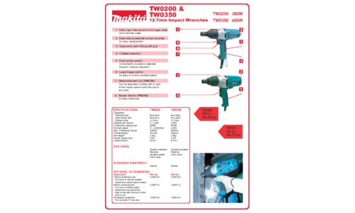 Makita TW0350 Power Impact Wrenche