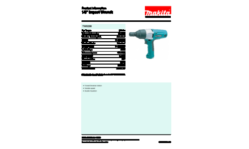 Makita TW0200 Cordless Impact Wrench