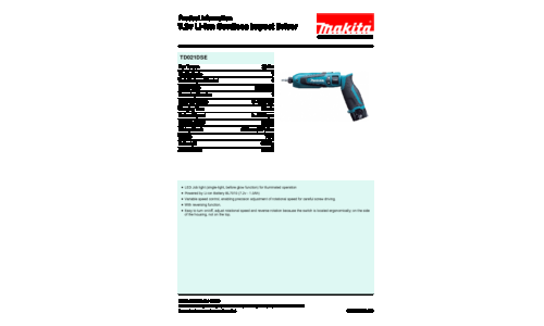 Makita TD021DSE Cordless Impact Wrench