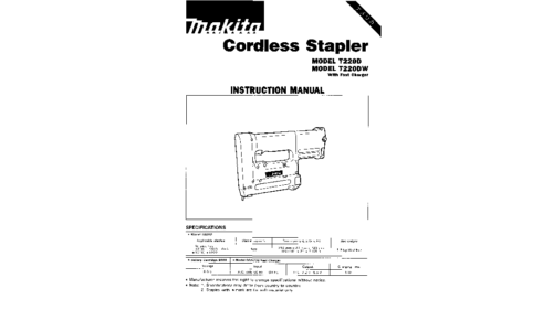 Makita T220D User Manual