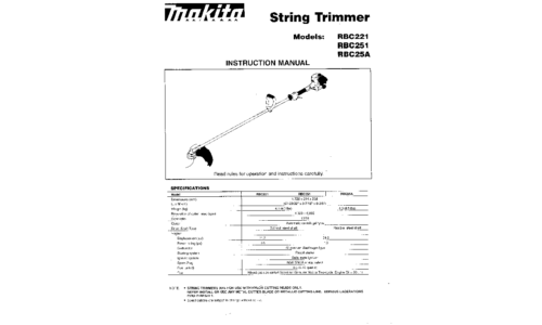 Makita RBC280 User Manual