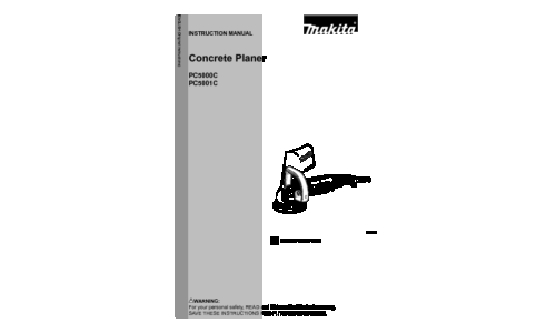 Makita PC5001C Instruction Manual