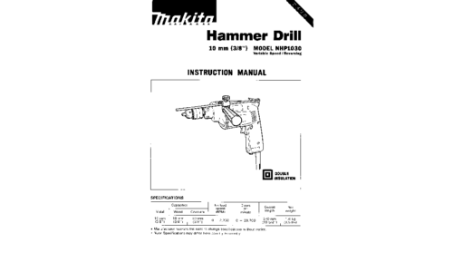 Makita NHPL030 User Manual