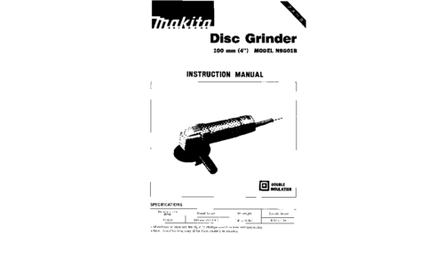 Makita N9501B Instruction Manual