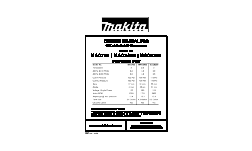 Makita MAC5200 Troubleshooting Guide