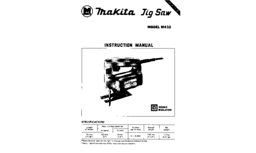 Makita M432 User Manual