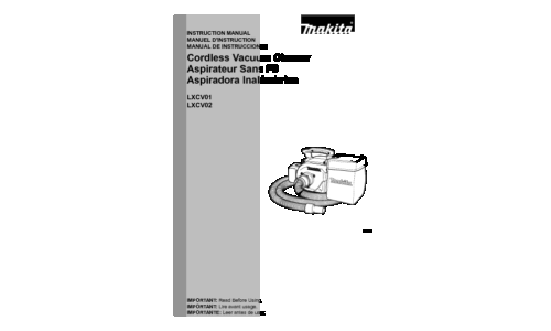 Makita LXCV02 User Manual