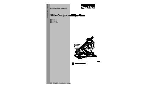 Makita LS1216 User Manual