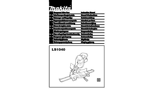 Makita LS1040S Instruction Manual