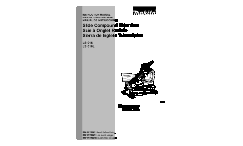 Makita LS1016 User Manual