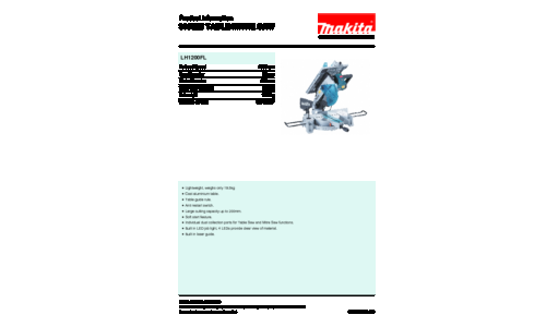 Makita LH1200FL Datasheet