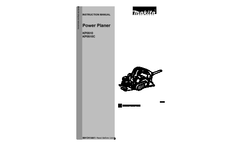 Makita KP0810C Planer User Manual