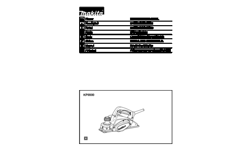 Makita KP0800 User Manual