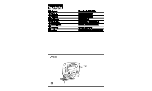 Makita JV0600 User Manual