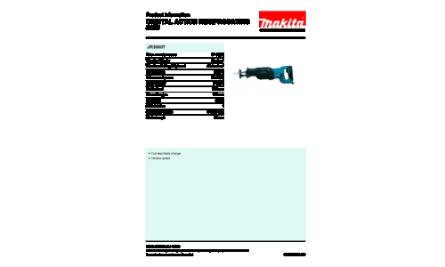 Makita JR3060T Sabre Saw