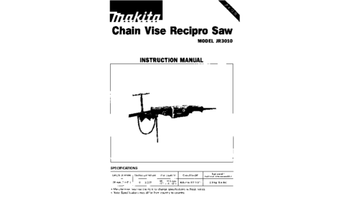 Makita JR3010 User Manual