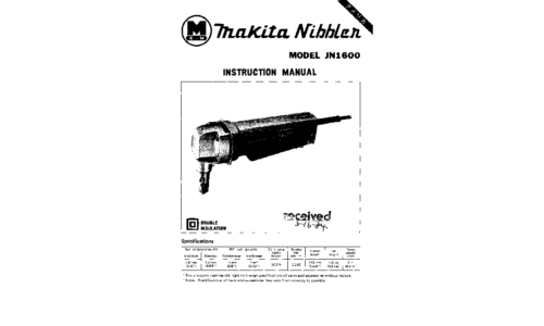 Makita JN1600 User Manual