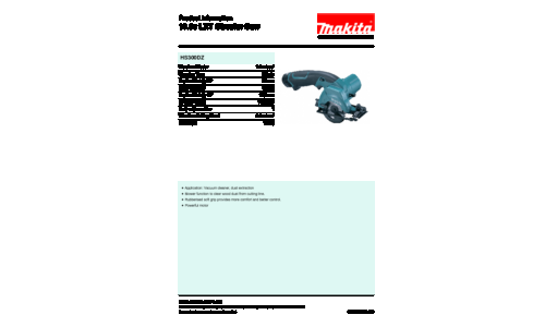 Makita HS300DZ Cordless Circular Saw