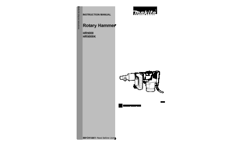 Makita HR5000 003101 User Manual