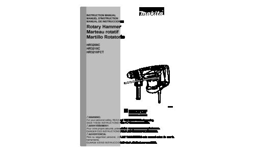 Makita HR3210FCT Instruction Manual