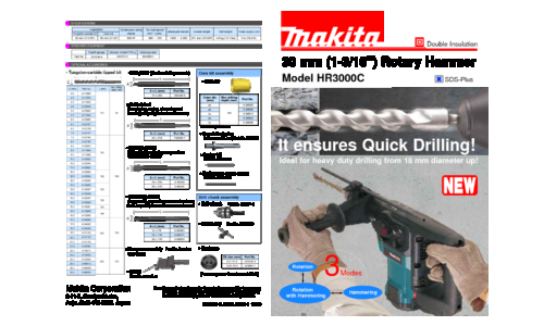 Makita HR3000C Rotary Hammer