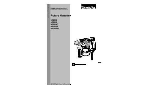 Makita HR2810T, HR2811FX, HR2811F, HR2811-19081972 User Manual