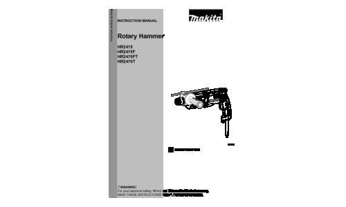 Makita HR2470T User Manual