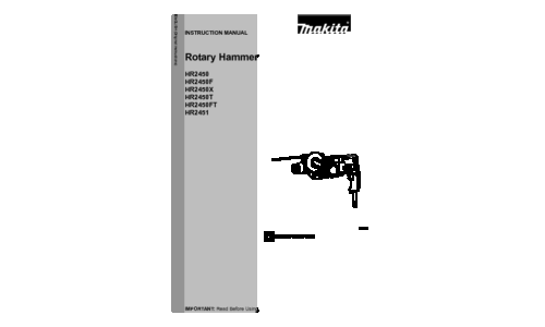 Makita HR2451 Instruction Manual