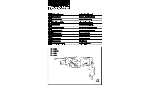 Makita HR2022 Instruction Manual