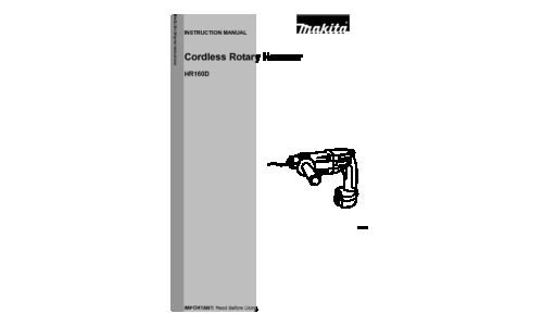 Makita HR160D User Manual