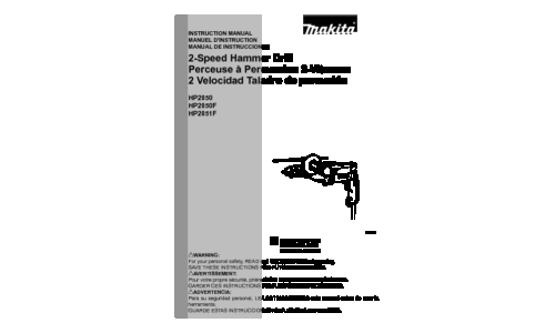 Makita HP2050 User Manual