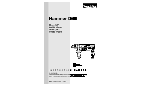 Makita HP2040 User Manual