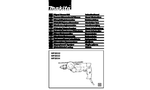 Makita HP2033 Instruction Manual