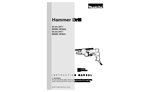 Makita HP2030 User Manual