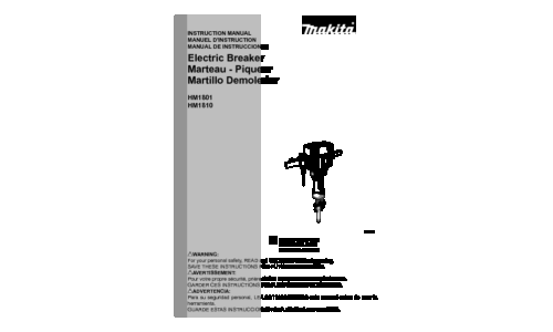 Makita HM1801 User Manual