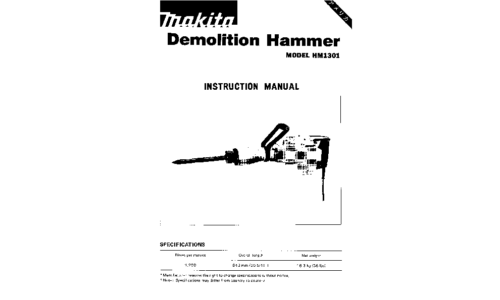 Makita HM1301 User Manual