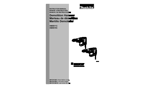 Makita HM0871C Power Hammer User Manual